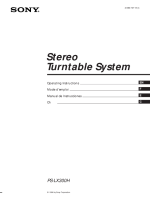 Sony PS-LX300H - Owners Manual